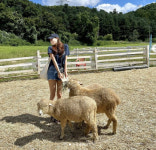양미라♥ 사업가 남편, 잘생긴 얼굴에 넓은 등까지…외동아들 안고 양떼목장 여행
