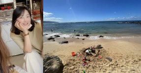 정형돈♥ 한유라, 하와이 가더니 매일이 여유...쌍둥이 딸들과 해변서 힐링