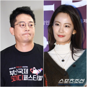 [공식] 김준호 5일 부친상, '공개 연인' 김지민 상복 입고 빈소 지켰다