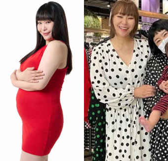 정주리 근황 사진에 '다섯째 임신설' 반응 깜짝…배가 D라인 볼록?