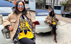 레깅스가 문제가 아니라…이혜영, 럭셔리 명품카에 기대 포즈 도대체 얼마짜리야