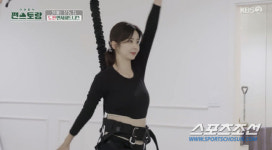 박솔미, 허리 아픈데 1시간에 1천 칼로리 소모 운동을? 관절 약한 분들께 추천(편스토랑)