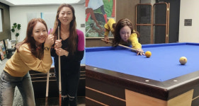 소유진, 쓰리쿠션까지..♥백종원 이기려고 당구프로에 레슨 받는 사모님