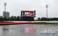 야구장에 홍수 난줄~ 붉은색 물바다가 된 광주 챔필 [광주 현장]