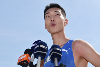 국내에는 '적수' 없다, '스마일 점퍼' 우상혁 2m32 넘고 전국체전 개인통산 8번째 '金'