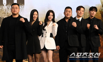 [포토] 허명행 감독-안지혜-노정의-마동석-이희준-이준영, '황야'의 주역들