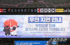 [포토] SSG-KT 경기 우천으로 중단