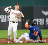 [포토] 고승민 병살로 끝