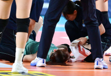 악! 무릎 감싸쥔 안혜진, 긴 부상+재활 이겨냈는데…또 쓰러졌다 아찔 [김천포커스]