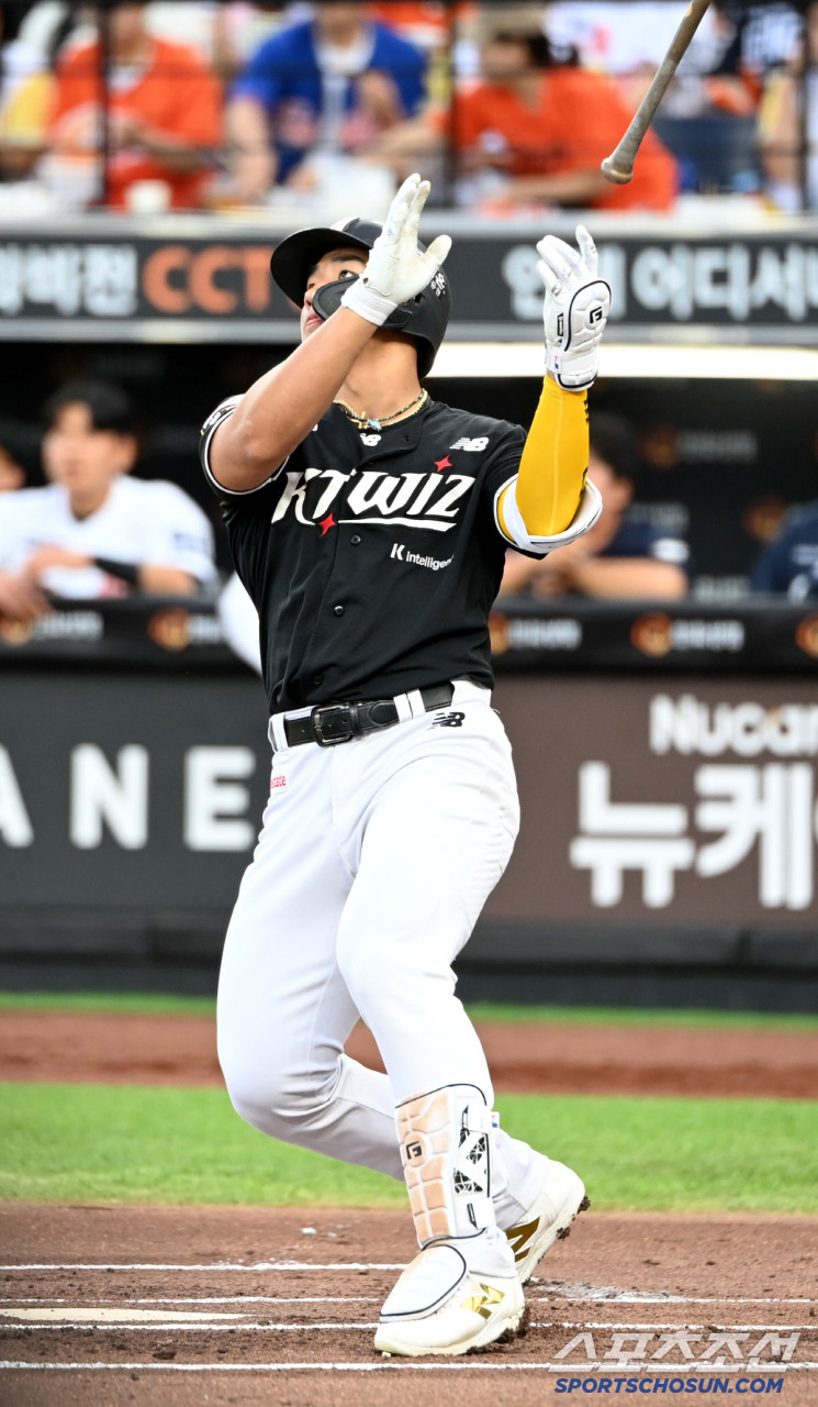 류현진의 패배, 안현민의 맹타…KT, 7-0 대승으로 한화 3연패 시험 실패