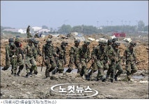 평택 미군기지 이전터 토지측량 시작