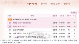SBS 도쿄여우비 드라마 게시판 해킹