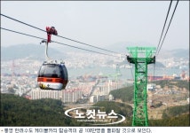 한려수도 케이블카 100만 명 돌파 코 앞