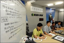 지연되는 구조작업