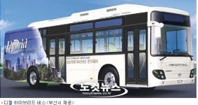 친환경 디젤 하이브리드 버스 부산서도 운행