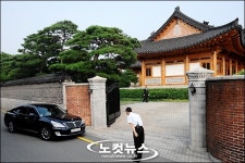 승지원 도착하는 재계 총수들
