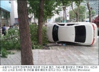 출근길 음주차량 삼성역 인도 돌진 아찔