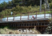낙동강 자전거도로 지반붕괴…부실공사 공방