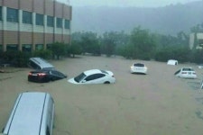 부산 장안읍사무소 침수 업무 마비·대피 소동