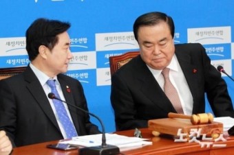 새정치민주연합 비상대책위원회의, 문희상 비대위원장과 이석현 비대위원