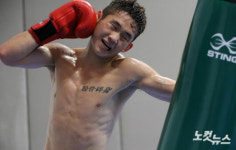 [포토] 가슴에 분골쇄신 새기고…복싱 함상명 혼신의 연습