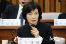 의원들의 질의에 답변하는 최경희 전  총장