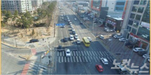 포항 장성동 두산위브 사거리 좌회전 차로 확대