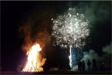 정월대보름 맞아 문경 산북면 달집태우기