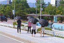 옥천은 '공짜 얼음물', 충주는 '양산 쓰기'…폭염 극복 묘안 백태
