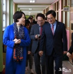 상천초등학교 방문한 유은혜-조희연-우원식
