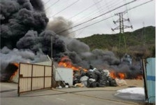 충주 철강 제조업체 화재…인근 정전·도로 통제(종합)