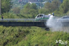 방역 조치 이뤄지는 파주 양돈농장 인근