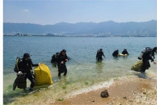 해군특수전, UDT충혼탑 대죽도에서 수중정화 활동
