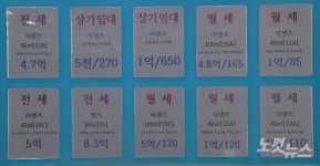 매물 정보 붙어 있는 송파구 부동산
