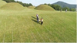 부여 능산리 백제 왕릉 봉분의 지름, 5~10m 더 컸었다