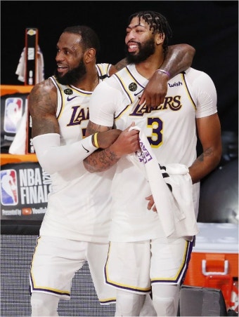 제임스·데이비스, LA 레이커스 우승 합작…제임스 MVP