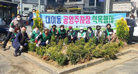 포항 대이동 공영주차장 봄 마중 식목행사