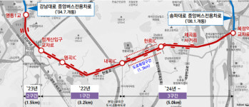 강남대로~송파대로 잇는 헌릉로 중앙버스전용차로 신설, 6월 착공