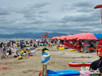 색다른 매력에 풍덩…휴가철 인파 몰린 다대포·송도해수욕장