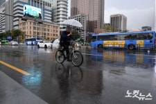 비 내리는 광화문사거리