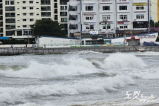 태풍 북상 앞둔 부산, 시민들 공원찾아 휴일 만끽