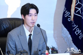 소감 말하는 전 쇼트트랙 국가대표 황대헌