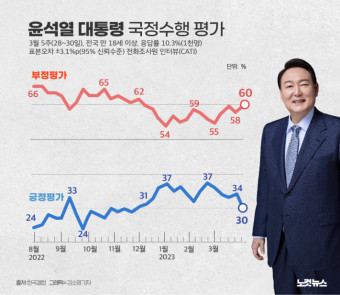 尹 대통령 지지율, 4%p 떨어진 30%[그래픽뉴스]