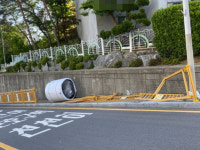 부산 영도구 스쿨존 통학로에 차량용 펜스 설치