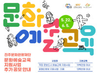 진주문화관광재단, 문화예술교육 지원사업 추가 공모