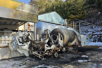 경찰 '평창 LPG 충전소 폭발사고' 벌크로리 운전기사 구속