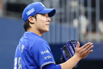 '6할 승률' 파죽지세 삼성, '다승 1위' 원태인 앞세워 두산 제압