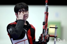 사격 10m 공기소총 혼성 단체 은메달 획득