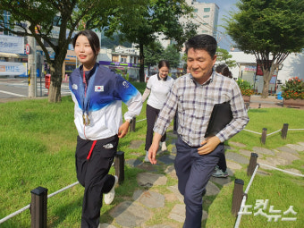 금·은메달 남수현 선수 순천시청 금의환향[영상]
