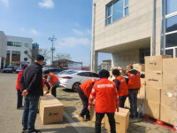 익명의 기부자 순천 별량면에 마스크 14만장 기탁